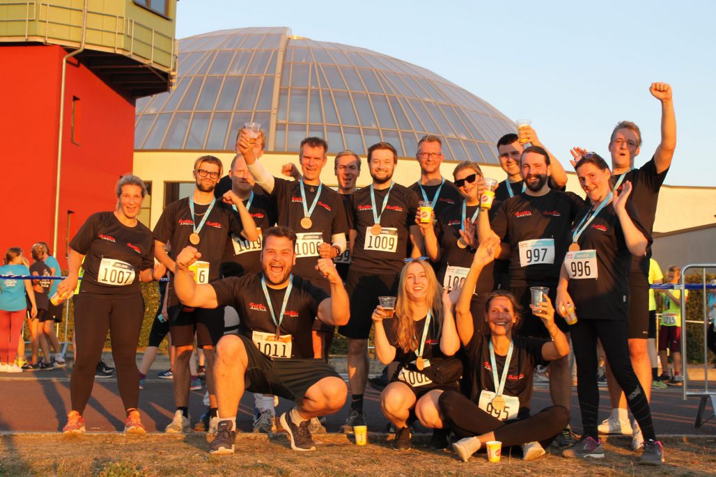 Die Läufer*innen des Team Rudolf Weber im Ziel.