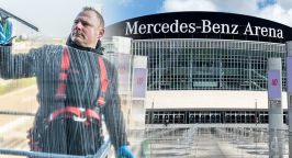 Rudolf Weber reinigt seit September 2022 die Mercedes-Benz Arena in Berlin.