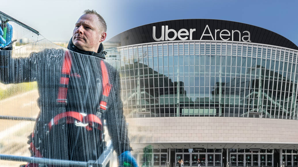 Rudolf Weber reinigt seit September 2022 die Uber Arena in Berlin.