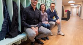 Andreas Weber, Melanie Ufer und Thomas Schöneberg in der Kita Pfiffikus