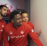 FCK-Profis Avdo Spahić, Faride Alidou und Jan Gyamerah (v.l.)
