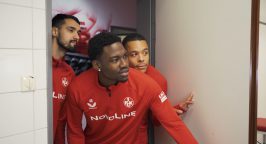FCK-Profis Avdo Spahić, Faride Alidou und Jan Gyamerah (v.l.)