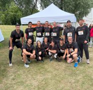 Die Läuferinnen und Läufer des Rudolf Weber-Teams beim Firmenlauf Oberhausen.
